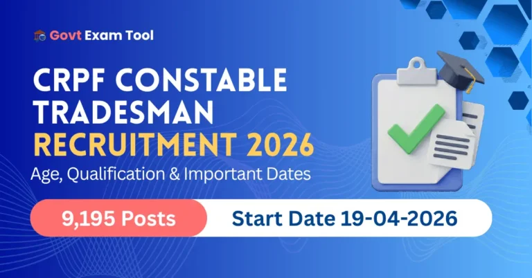 CRPF Constable Tradesman Recruitment 2026
