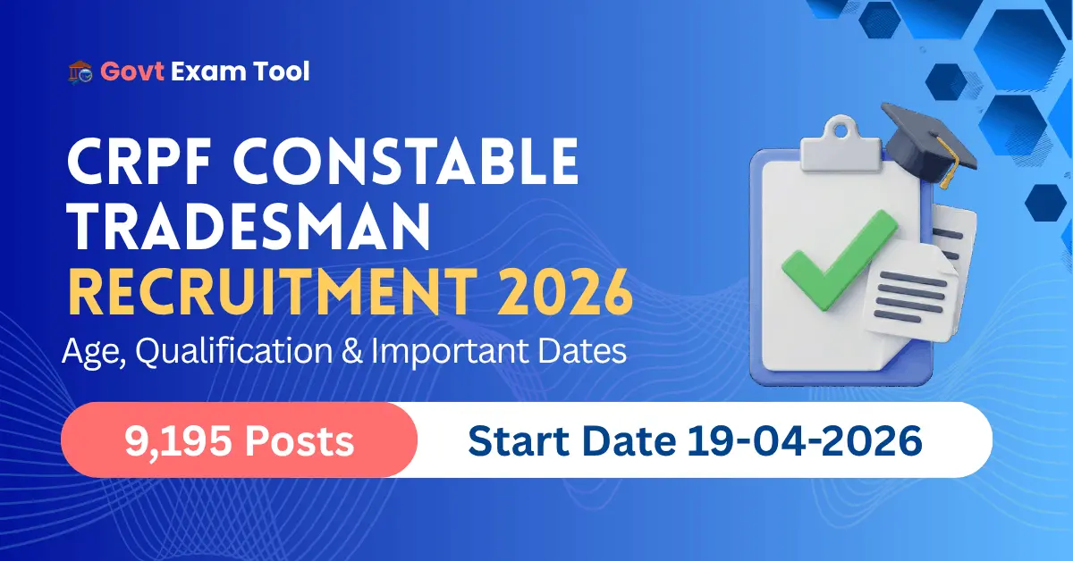CRPF Constable Tradesman Recruitment 2026