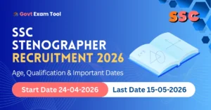 SSC Stenographer Recruitment 2026