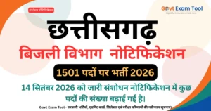 CG Bijli Vibhag Vacancy 2026